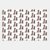 Chihuahua-Hunde in Hüten Geschenkpapier Set (Vorderseite)
