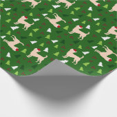 Chihuahua Hunde in Weihnachtsmannmützen Weihnachte Geschenkpapier (Ecke)