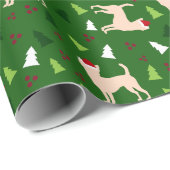Chihuahua Hunde in Weihnachtsmannmützen Weihnachte Geschenkpapier (Rolleneckpunkt)