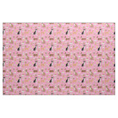Chihuahua Hunde Kaffee pink Stoff (Fat Quarter (45,7 x 55,9 cm))