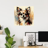 Chihuahua-Hunde-Kunstposter Poster (Heimbüro)
