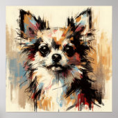Chihuahua-Hunde-Kunstposter Poster (Vorne)