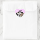 Chihuahua-Hunde-Liebe Herz-Aufkleber (Tasche)