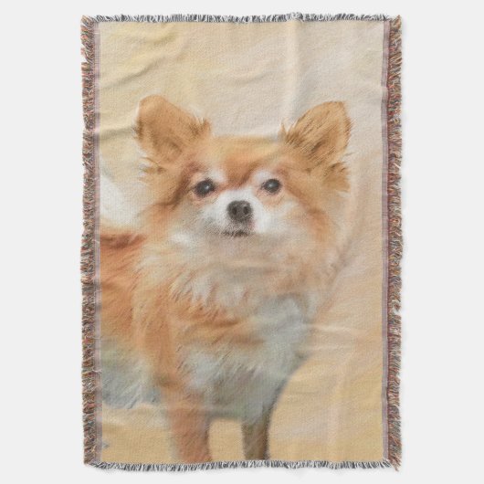Chihuahua Hunde Malerei Original Art Decke (Vorderseite Vertikal)