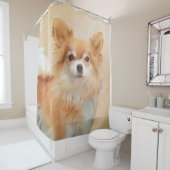 Chihuahua Hunde Malerei Original Art Duschvorhang (Beispiel)