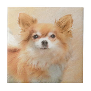 Chihuahua Hunde Malerei Original Art Fliese