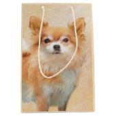 Chihuahua Hunde Malerei Original Art Mittlere Geschenktüte (Vorderseite)
