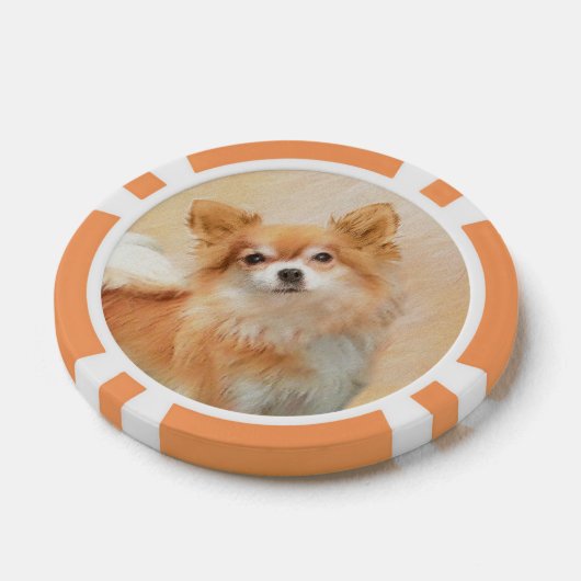 Chihuahua Hunde Malerei Original Art Pokerchips (Einzeln)