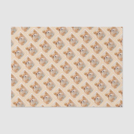 Chihuahua Hunde Malerei Original Art Seidenpapier (Vorderseite)