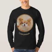 Chihuahua Hunde Malerei Original Art T-Shirt (Vorderseite)