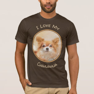 Chihuahua Hunde Malerei Original Art T-Shirt