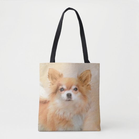 Chihuahua Hunde Malerei Original Art Tasche (Vorderseite)