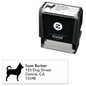 Chihuahua Hunde Silhouette Rücksendeadresse Permastempel (Beispiel)