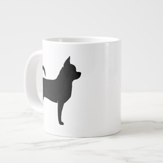 Chihuahua Hunde Silhouetten Jumbo-Tasse (Vorderseite Links)