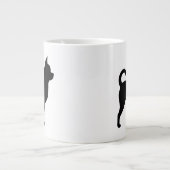 Chihuahua Hunde Silhouetten Jumbo-Tasse (Vorderseite)