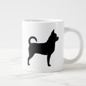 Chihuahua Hunde Silhouetten Jumbo-Tasse (Rechts)