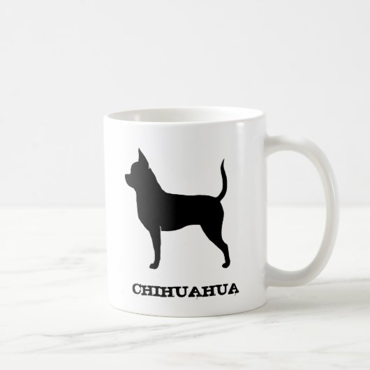 Chihuahua Hunde Silhouetten nach Maß Kaffeetasse (Rechts)