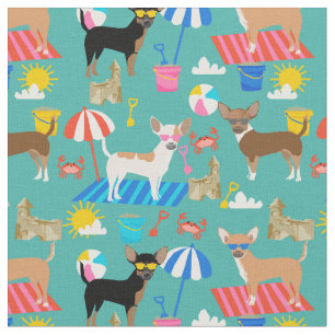 Chihuahua Hunde Sommerstrand Stoff
