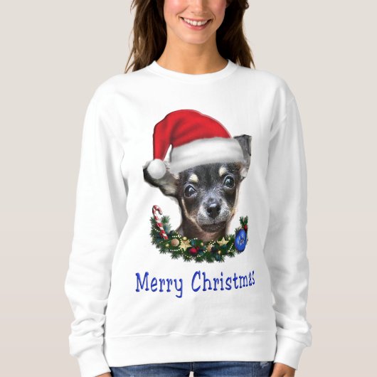 Chihuahua-Hunde Weihnachten Sweatshirt (Vorderseite)