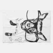 Chihuahua-Hundeillustrations-Zeichnen Geschirrtuch (Horizontal)