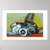 Chihuahua Hundekunst - bezauberndes Porträtmalerei Poster (Vorne)
