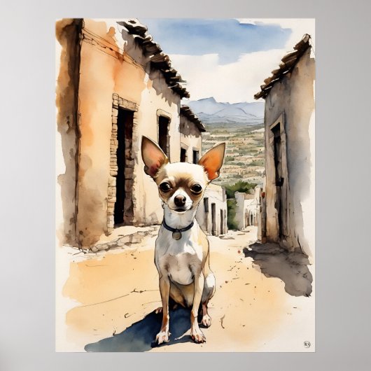 Chihuahua - Hundekunst drucken Poster (Vorne)