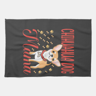 Chihuahua-Hundemama für Frauen Geschirrtuch