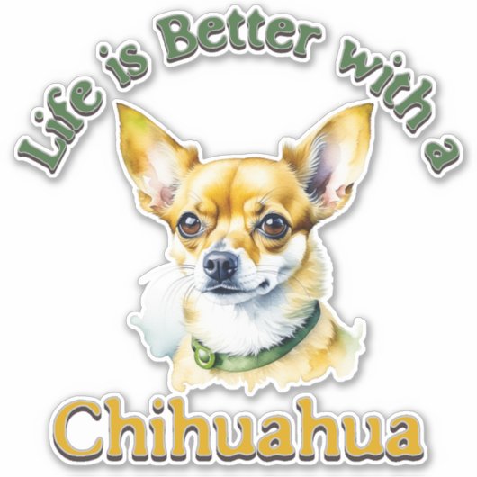 Chihuahua Hundemutter, Hundebatt, Autodekutscher Aufkleber (Vorderseite)