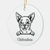 Chihuahua-Hundeschmuck Keramik Ornament (Links)