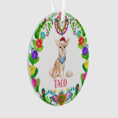 Chihuahua Hundeschwein Ornament (Vorderseite)