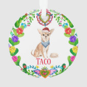 Chihuahua Hundeschwein Ornament (Rückseite)