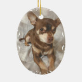 Chihuahua-Hundeverzierung Keramik Ornament (Hinten)
