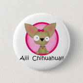 Chihuahua-Hundewelpe Button (Vorderseite)