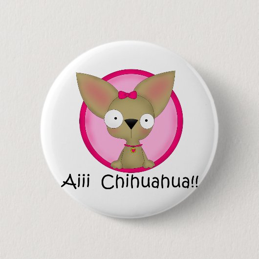 Chihuahua-Hundewelpe Button (Vorderseite)