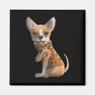 Chihuahua I Liebe Mama Tattoo Hundeshirt Magnet