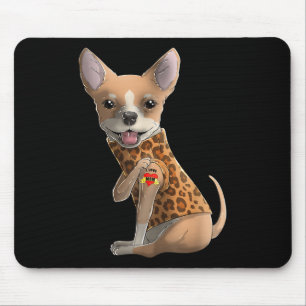 Chihuahua I Liebe Mama Tattoo Hundeshirt Mousepad