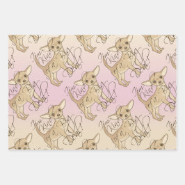 Chihuahua Ich bin ein großer Deal Geschenkpapier Set