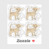 Chihuahua Ich bin ein ziemlich großer Kontrastkuts Aufkleber (Blatt)