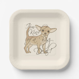 Chihuahua ich bin irgendwie ein großartiges Grafi Pappteller