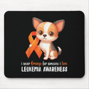 Chihuahua Ich trage Orange Jemand, den ich liebe L Mousepad