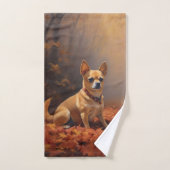 Chihuahua im Herbst Leaves Fall Inspiriert Badhandtuch Set (Handtuch)