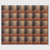 Chihuahua im Herbst Leaves Fall Inspiriert Geschenkpapier (Flach)