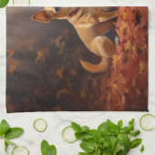 Chihuahua im Herbst Leaves Fall Inspiriert Geschirrtuch (Gefaltet)