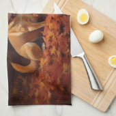 Chihuahua im Herbst Leaves Fall Inspiriert Geschirrtuch (Viertel Falte)