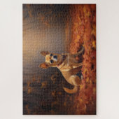 Chihuahua im Herbst Leaves Fall Inspiriert Puzzle (Vertikal)