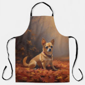 Chihuahua im Herbst Leaves Fall Inspiriert Schürze (Vorderseite)