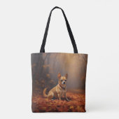 Chihuahua im Herbst Leaves Fall Inspiriert Tasche (Rückseite)
