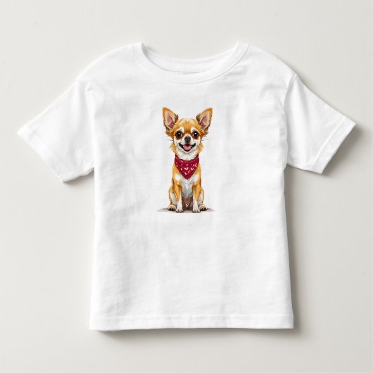 Chihuahua im niedlichen Cartoon Kleinkind T-shirt (Vorderseite)