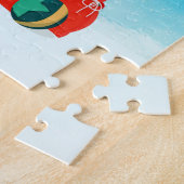 Chihuahua im Schnee mit Weihnachtsgeschenken Puzzle (Seite)