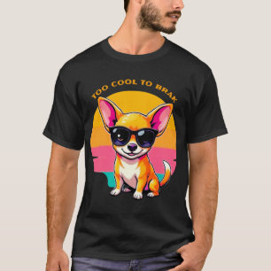 Chihuahua im Stil eines Vintage-Sonnenuntergangs T-Shirt